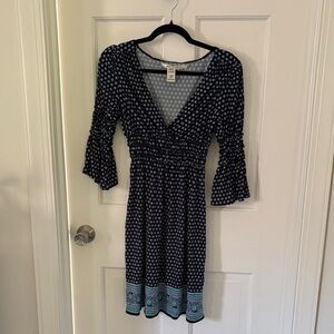 Max Studio Blue Geometric Dress